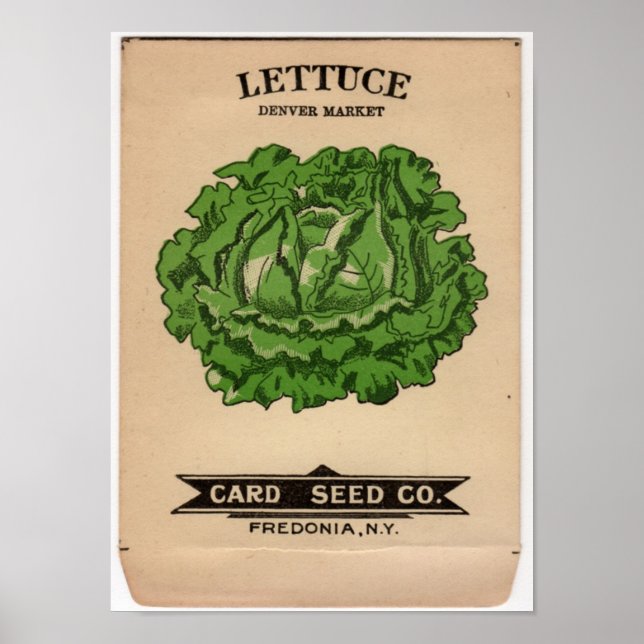 Vintage Seed Packets Poster (Front)