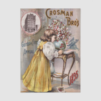 Vintage Seed Store, Crosman Bros 1895, Sweet Peas  Tissue Paper