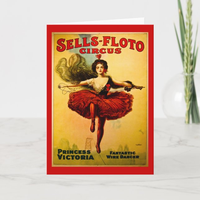 Vintage Sells-Floto Circus Poster Card (Front)