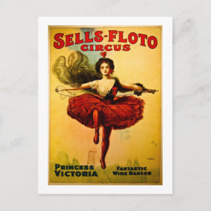 Vintage Sells-Floto Circus Poster Postcard
