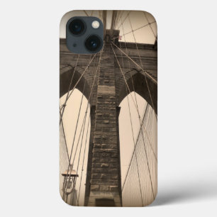Vintage Sepia Brooklyn Bridge New York iPhone 13 Case