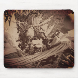 Vintage Sepia Indian Corn Mouse Pad