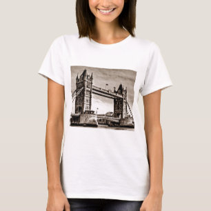 Vintage Sepia London Tower Bridge T-Shirt