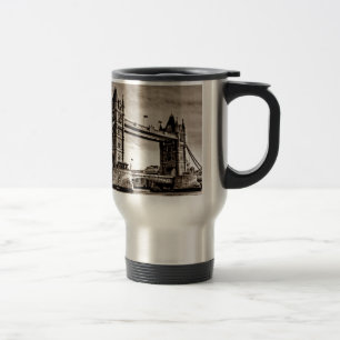 Vintage Sepia London Tower Bridge Travel Mug