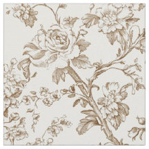 Vintage Sepia Rose Vine Pattern