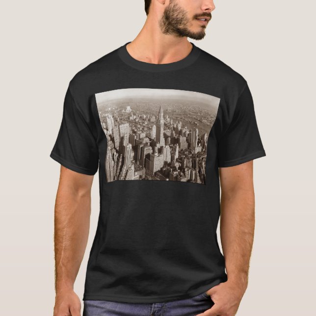 Vintage Sepia Tone New York T-Shirt (Front)
