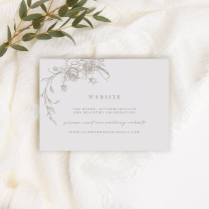 Vintage Sepia Wedding Website Enclosure Card