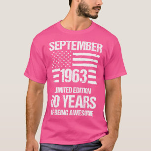 Vintage September 1963 Limited Edition 60 Years Of T-Shirt