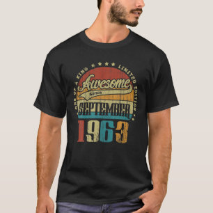 Vintage September 1963 One Of A Kind Awesome Since T-Shirt