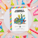 Vintage Sesame Street Characters 1st Birthday Invitation<br><div class="desc">Invite all your family and friends to your child's birthday with these vintage birthday invitations featuring all your favourite Sesame Street characters. Personalize by adding all your party details!</div>