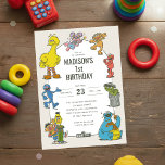 Vintage Sesame Street Characters Birthday Invitation<br><div class="desc">Bring a nostalgic charm to your child's birthday celebration with our customizable Sesame Street Birthday Invitations! These enchanting invitations feature all your favourite Sesame Street characters in a delightful vintage art style,  perfect for a timeless and memorable party.</div>