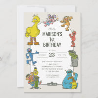 Vintage Sesame Street Characters Birthday