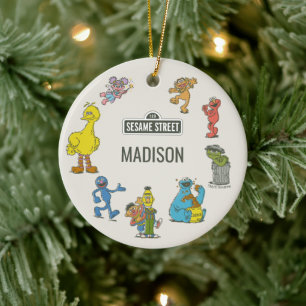 Vintage Sesame Street Characters Ceramic Ornament