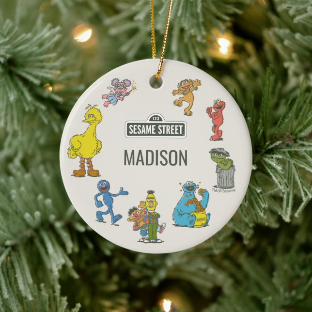 Vintage Sesame Street Characters Ceramic Ornament (Tree)