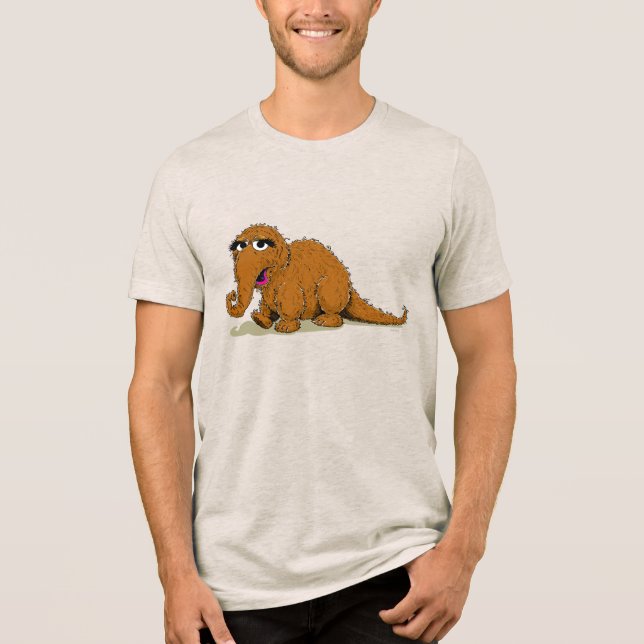 Vintage Sesame Street Snuffleupagus Tri-Blend Shirt (Front)