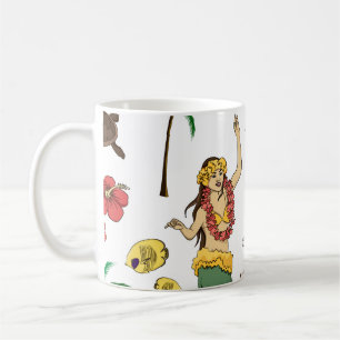  Vintage set pattern of Hawaiian icons and symbols Coffee Mug