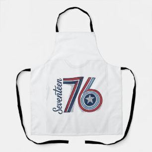 Vintage Seventeen 76 Patriotic Vector Shirt Design Apron