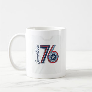 Vintage Seventeen 76 Patriotic Vector Shirt Design Coffee Mug