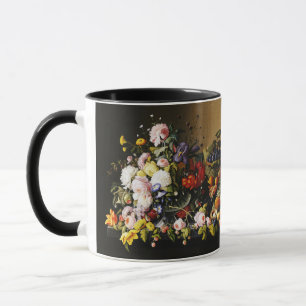 Vintage Severin Roesen Floral Fruit Still Life Mug