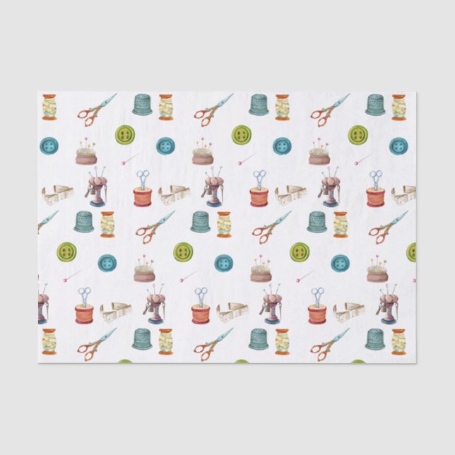 Vintage Sewing Accessories    Tissue Paper (Front)