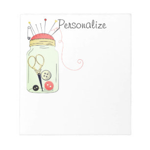 Vintage sewing kit notepad