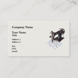 Vintage Sewing Machine Circa 1900 Business Card