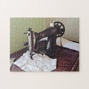 Vintage Sewing Machine Circa 1900 Jigsaw Puzzle