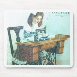 Vintage Sewing Machine Mouse Pad