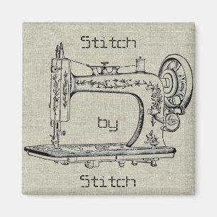 Vintage Sewing Machine Stitch by Stitch Magnet