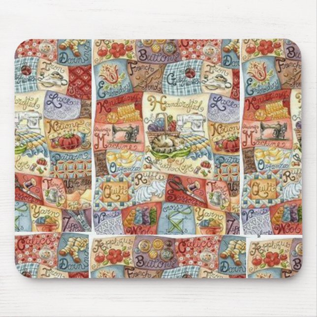 Vintage Sewing Mouse Pad! Pad (Front)