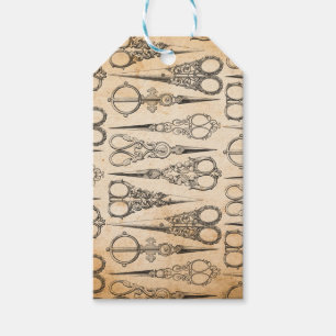Vintage Sewing Scissors Scrapbook  Gift Tags