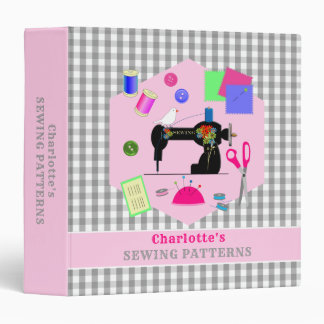 Vintage Sewing Seamstress Craft Personalized Binder