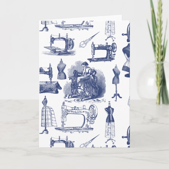 Vintage Sewing Toile Card (Front)