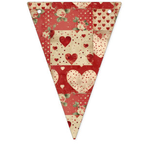 Vintage shabby chic  bunting flags