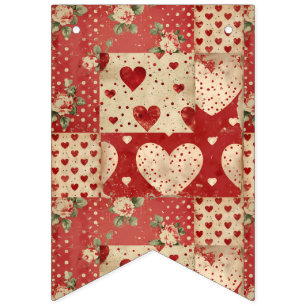 Vintage shabby chic  bunting flags