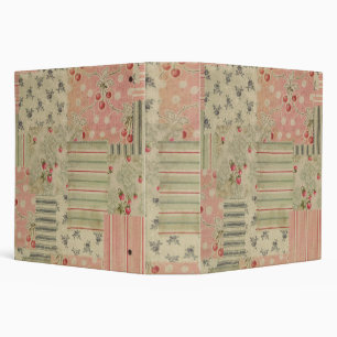 Vintage Shabby Chic Cherry Floral Decoupage Binder