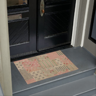Vintage Shabby Chic Cherry Floral Decoupage  Doormat