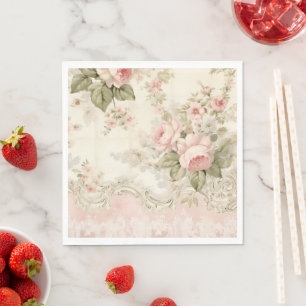Vintage Shabby Chic French  Napkin