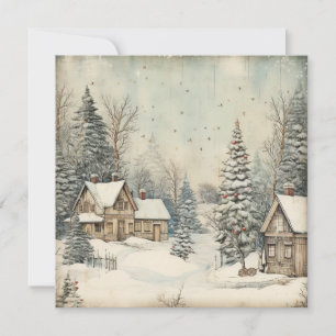 Vintage Shabby Chic Joyeux Noël Carte
