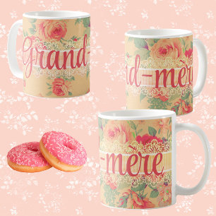 Vintage Shabby Chic Personalized Grand-Mère Mug
