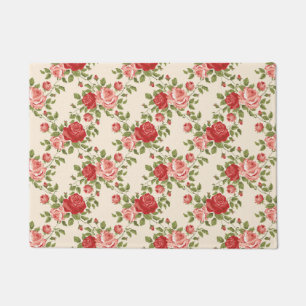 Vintage Shabby Chic Roses Pattern Doormat