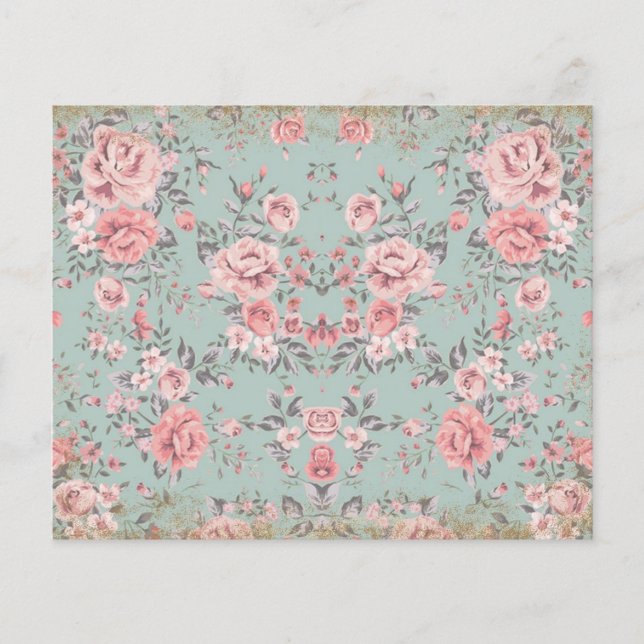 Vintage Shabby Chic Scrapbook Paper (Front)