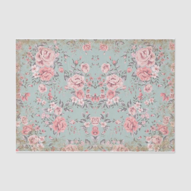 Vintage Shabby Chic Tissue Paper (Front)