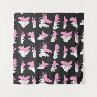 Vintage Shadow Hand Pattern Design Tapestry