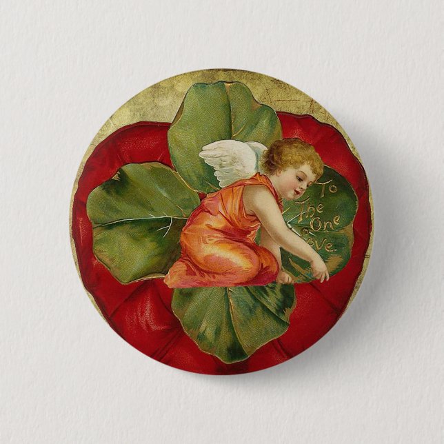 Vintage Shamrock Button (Front)