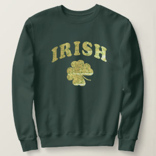 Vintage Shamrock Clover Crewneck Sweatshirt
