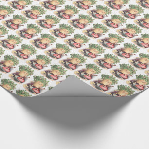 Vintage Shamrock Heart and Key St Patrick's Day Wrapping Paper