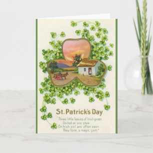 Vintage Shamrock St. Patrick's Day Greeting Card