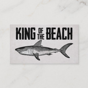 Vintage Shark Beach King Business Card