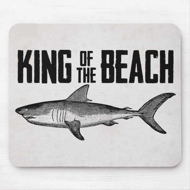 Vintage Shark Beach King Mouse Pad (Front)